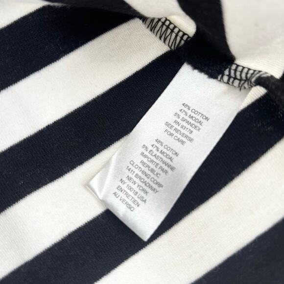 Industry Republic Clothing Black and White Striped Long Sleeve Top Size S - Picture 4 of 4